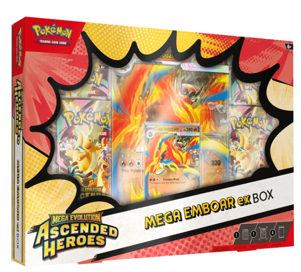 Pokemon Tcg Mega Emboar Ex Box Ascended Heroes Ingles